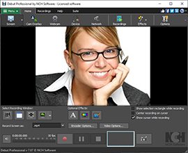 Capturas de pantallas de Debut, software para grabar video pantalla