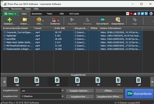 Prism Videokonverter Software Screenshot